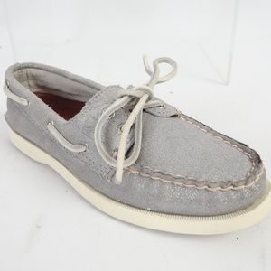 - Sperry Women Top-sider Boat Shoes  Silver …